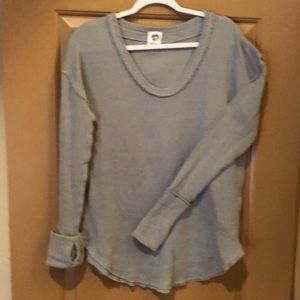 Free People cotton green cotton t shirt.